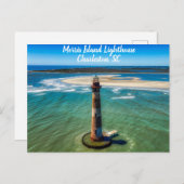 Charleston South Carolina Morris Island Leuchtturm Postkarte (Vorne/Hinten)