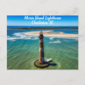 Charleston South Carolina Morris Island Leuchtturm Postkarte (Vorderseite)