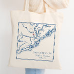Charleston South Carolina Navy Blue Wedding Tragetasche<br><div class="desc">Freuen Sie sich auf diese elegante marineblaue Lowcountry South Carolina Karte-Gastgeschenk Hochzeit-Tasche, die sich perfekt für Ihre Charleston-Feier eignet. Ideal für historische und romantische Orte wie das William Aiken House, Boone Hall Plantation, Magnolia Plantation and Gardens, das Cedar Room, Lowndes Grove Plantation, Legare Waring House, Middleton Place, The Gadsden House,...</div>