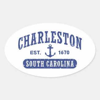 Charleston South Carolina Ovaler Aufkleber