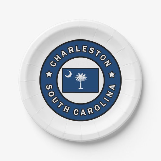 Charleston South Carolina Pappteller (Vorderseite)