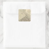 Charleston, South Carolina Quadratischer Aufkleber (Tasche)