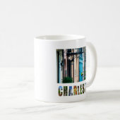 Charleston South Carolina Rainbow Row Houses Kaffeetasse (VorderseiteRechts)
