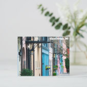 Charleston South Carolina Rainbow Row Houses Postkarte (Stehend Vorderseite)