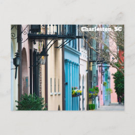 Charleston South Carolina Rainbow Row Houses Postkarte
