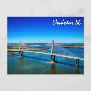 Charleston South Carolina Ravenel Bridge Foto Postkarte
