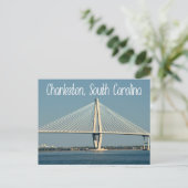 Charleston South Carolina Ravenel Bridge Post Card Postkarte (Stehend Vorderseite)