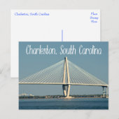 Charleston South Carolina Ravenel Bridge Post Card Postkarte (Vorne/Hinten)