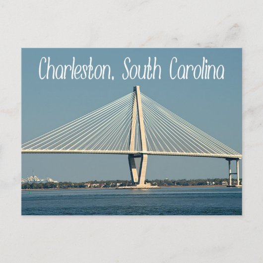 Charleston South Carolina Ravenel Bridge Post Card Postkarte (Vorderseite)