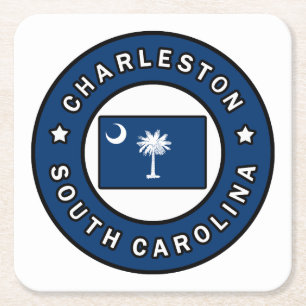 Charleston South Carolina Rechteckiger Pappuntersetzer