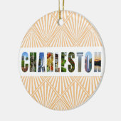 Charleston South Carolina Reisen Fotos Weihnachten Keramik Ornament (Links)