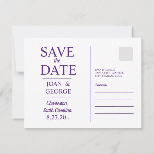 Charleston, South Carolina, Save The Date (Rückseite)