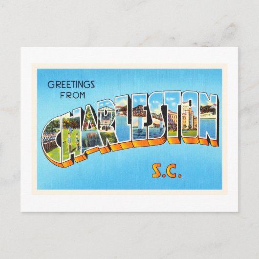Charleston South Carolina SC Alte Vintage Postkart Postkarte (Vorderseite)