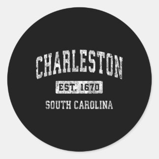 Charleston South Carolina Sc Etablierte Sport Runder Aufkleber