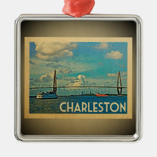 Charleston South Carolina Schmuckstück Vintage Rei Ornament Aus Metall