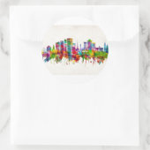Charleston South Carolina Skyline Runder Aufkleber (Tasche)