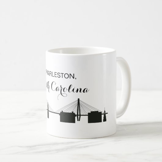 Charleston South Carolina Skyline Tasse (VorderseiteRechts)