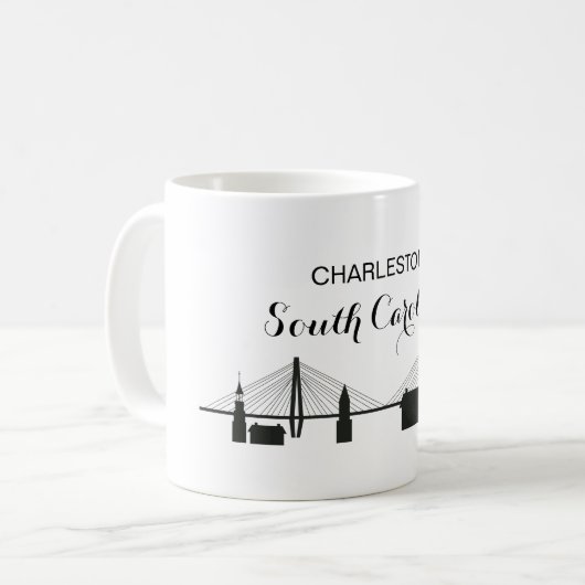 Charleston South Carolina Skyline Tasse (Vorderseite Links)