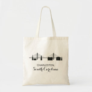 Charleston South Carolina Skyline Tote Bag Tragetasche