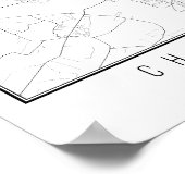 Charleston South Carolina Street Karte Poster (Ecke)