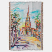 Charleston South Carolina Throw Blanket Decke (Vorderseite Vertikal)
