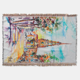 Charleston South Carolina Throw Blanket Decke