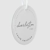 Charleston South Carolina Travel USA Simple Ornament (Vorderseite)