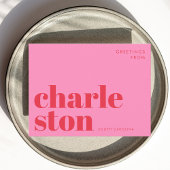 Charleston South Carolina Typografie Postkarte