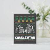 Charleston South Carolina Ugly Christmas Postkarte (Stehend Vorderseite)