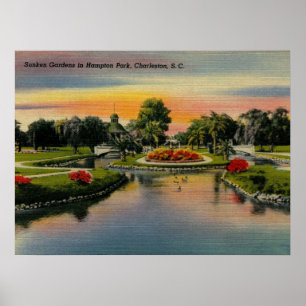 Charleston, South Carolina, Vintag Poster