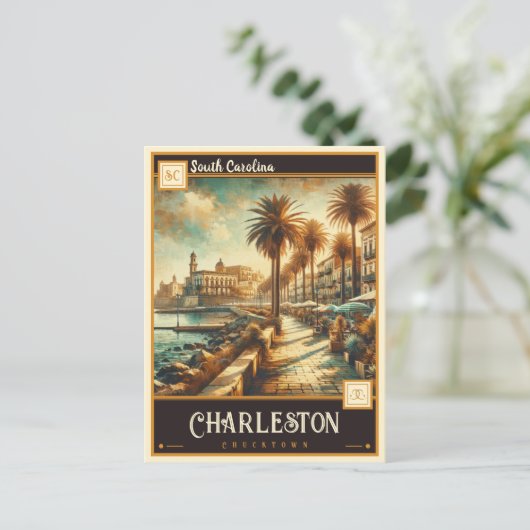 Charleston, South Carolina | VINTAG Postkarte (Stehend Vorderseite)