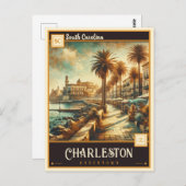 Charleston, South Carolina | VINTAG Postkarte (Vorne/Hinten)