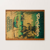 Charleston South Carolina Vintag Retro Souvenir Puzzle (Horizontal)