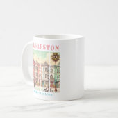 Charleston, South Carolina - Vintage King Street Kaffeetasse (Vorderseite Links)