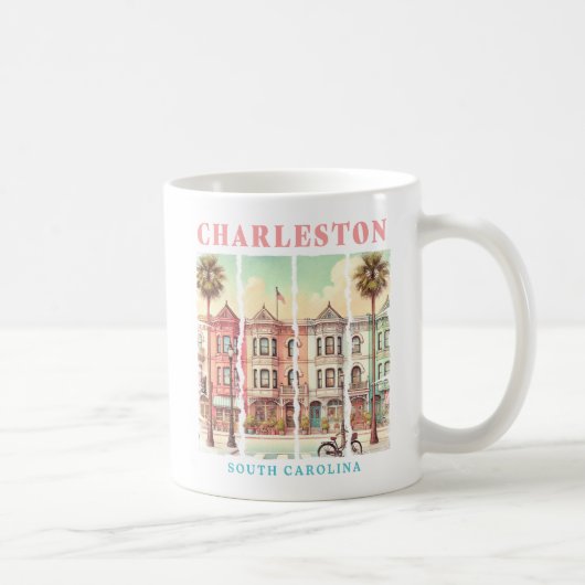 Charleston, South Carolina - Vintage King Street Kaffeetasse (Rechts)