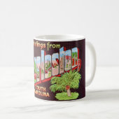 Charleston South Carolina Vintage Postcard Mug Kaffeetasse (VorderseiteRechts)