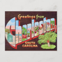Charleston South Carolina Vintage Postkarte