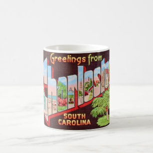 Charleston South Carolina Vintage Postkarten-Tasse Kaffeetasse