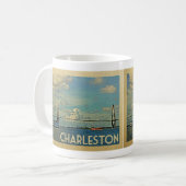 Charleston South Carolina Vintage Travel Kaffeetasse (Vorderseite Links)