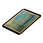 Charleston South Carolina Vintage Travel Magnet (Linke Seite)