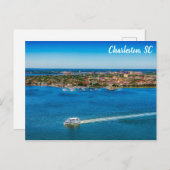 Charleston South Carolina Waterfront City Skyline Postkarte (Vorne/Hinten)