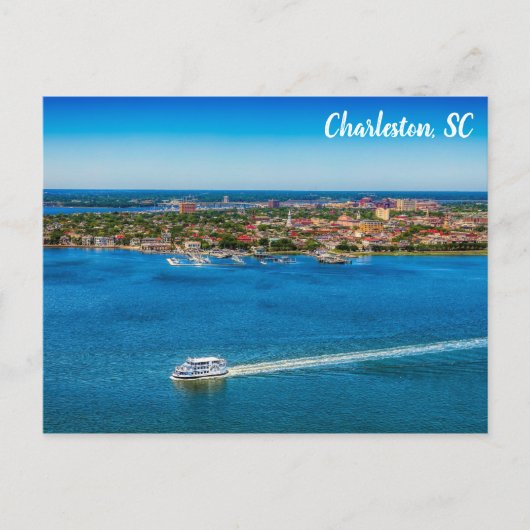 Charleston South Carolina Waterfront City Skyline Postkarte (Vorderseite)