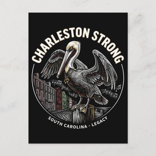 Charleston Strong Pelican Gullah Geechee Cultural  Postkarte (Vorderseite)