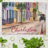 Charleston, Südkarolina Geschirrtuch (Gefaltet)