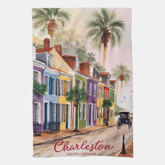 Charleston, Südkarolina Geschirrtuch (Vertikal)