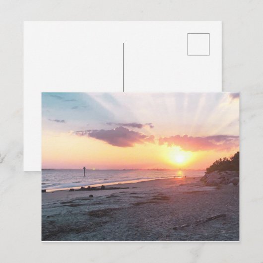 Charleston Sunset Postkarte (Vorne/Hinten)