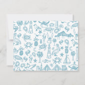 Charleston Toile Border Empfang Information Card Mitteilungskarte (Rückseite)