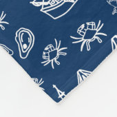Charleston Toile Navy Blue Blanket Fleecedecke (Ecke)