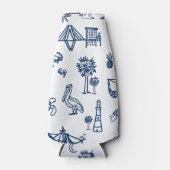 Charleston Toile Navy Blue Can Cooler Flaschenkühler (Vorderseite)