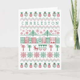Charleston Ugly Sweater Holiday Print Feiertagskarte